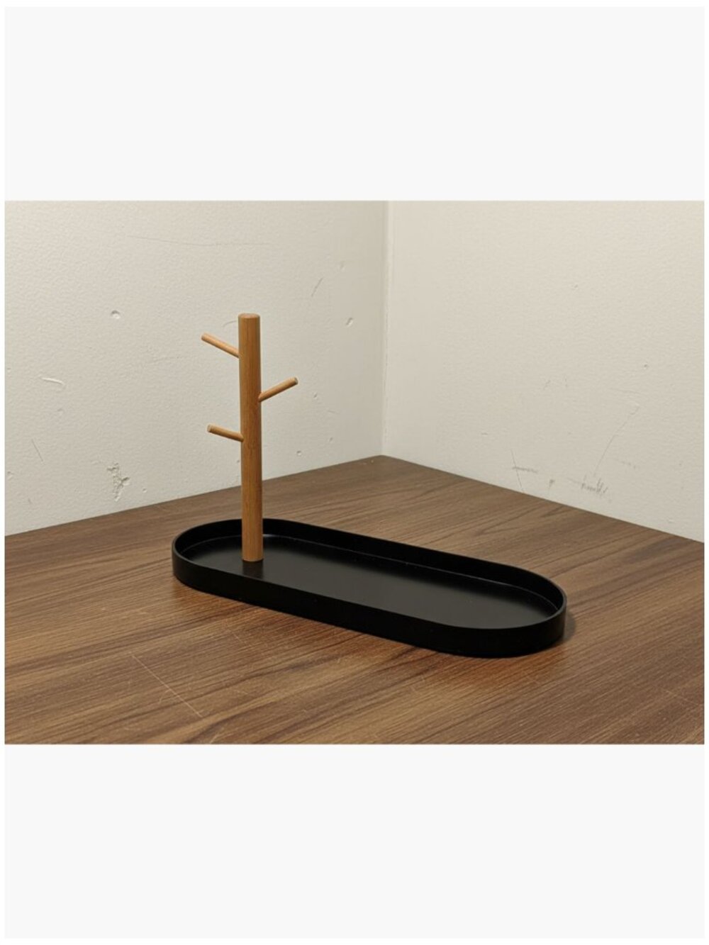 Wood and ABS Plastic Jewelry Tray with 3-Tier Hanging Organizer - Picture 1 of 7